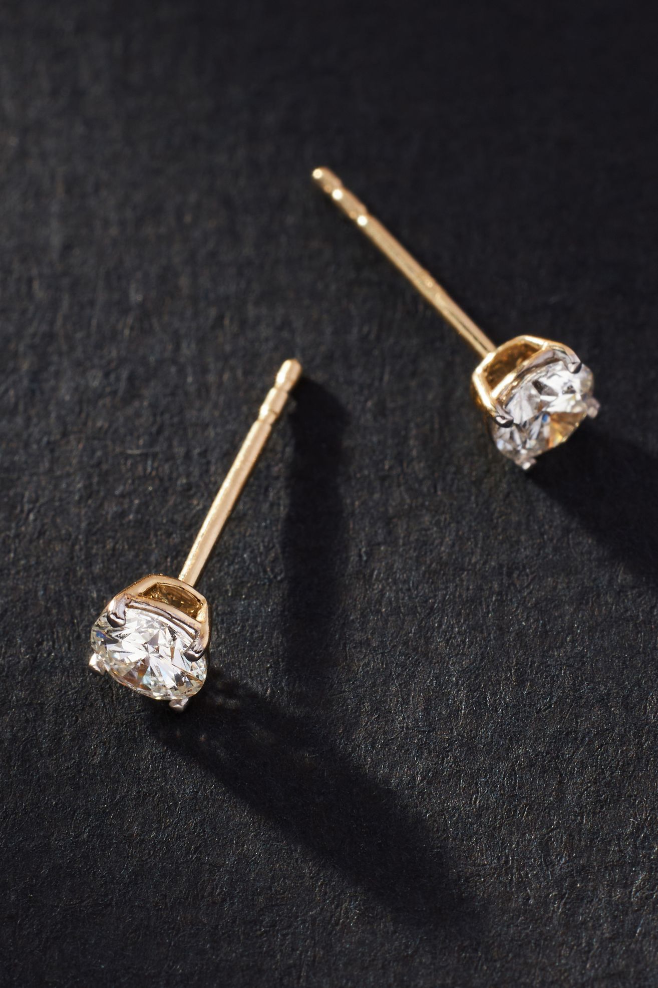 Gold Classic Diamond Post Earrings - .5 ct, GOLD