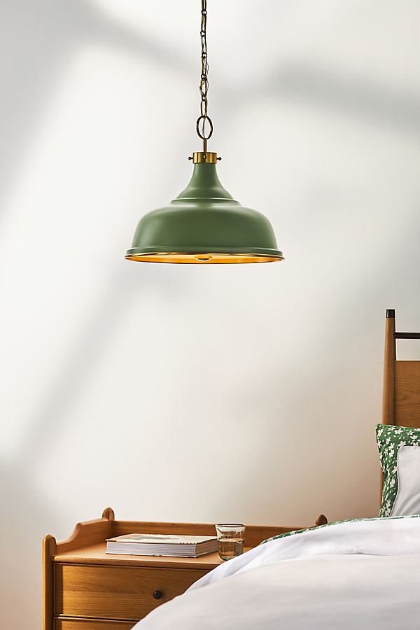 Mark D. Sikes X Hudson Valley Lighting Painted No. 1 Pendant In Green