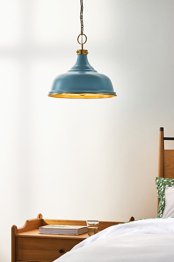 Mark D. Sikes X Hudson Valley Lighting Painted No. 1 Pendant In Blue
