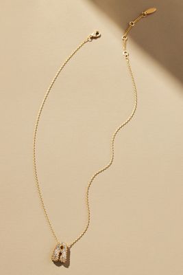 Anthropologie mini store monogram necklace