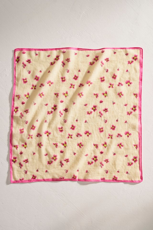 Watercolor Violets Gauze Bandana #1