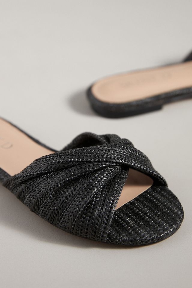 Silent D Raffia Flat Sandals #2