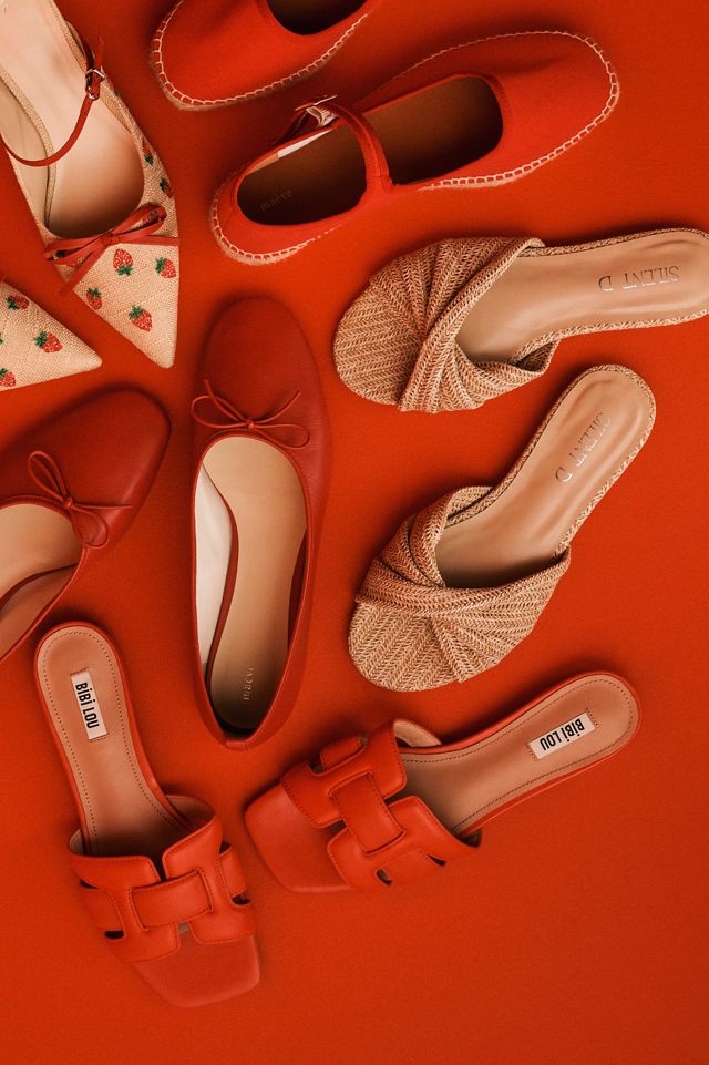Silent D Raffia Flat Sandals #3