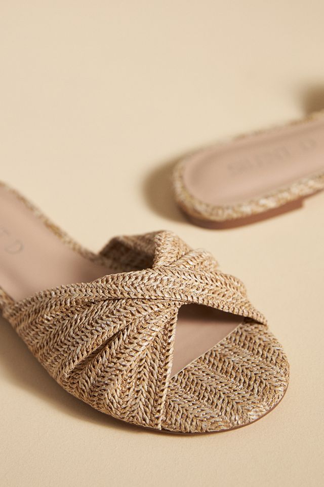 Silent D Raffia Flat Sandals #2
