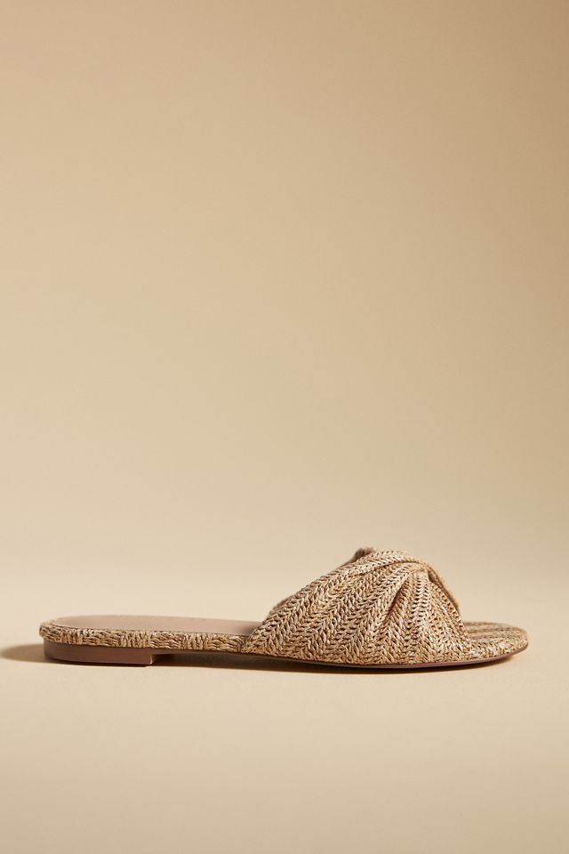 Silent D Raffia Flat Sandals #1