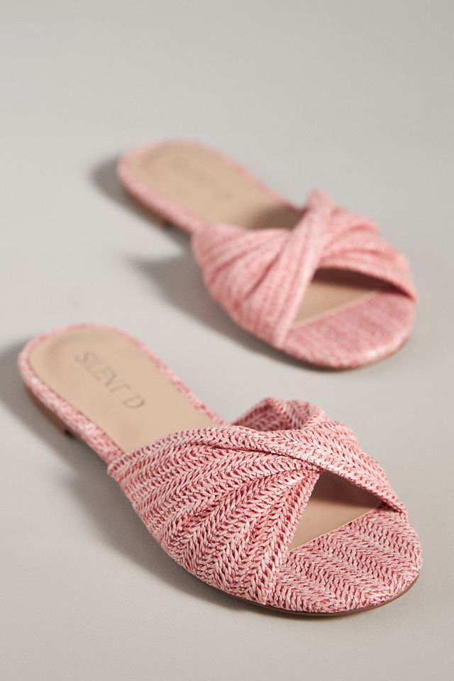 Silent D Raffia Flat Sandals #1