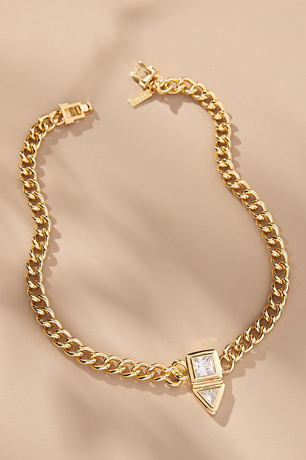 Celeste Starre Crystal Necklace In Gold