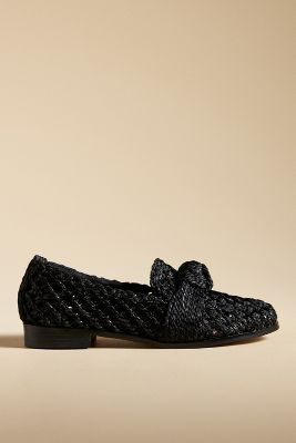 Shop Bibi Lou Woven Loafers In Black