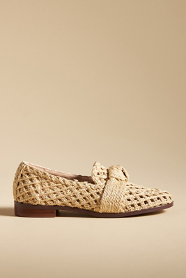 Shop Bibi Lou Woven Loafers In Beige