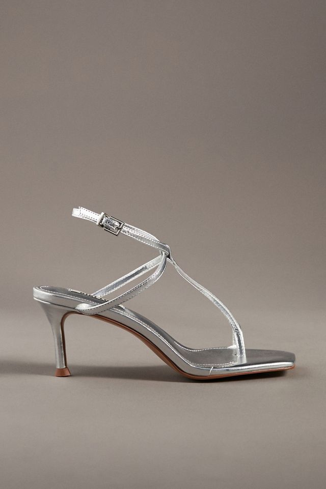 Bibi Lou Ellie Rope Twist Block Heels Metallic Mule Gold