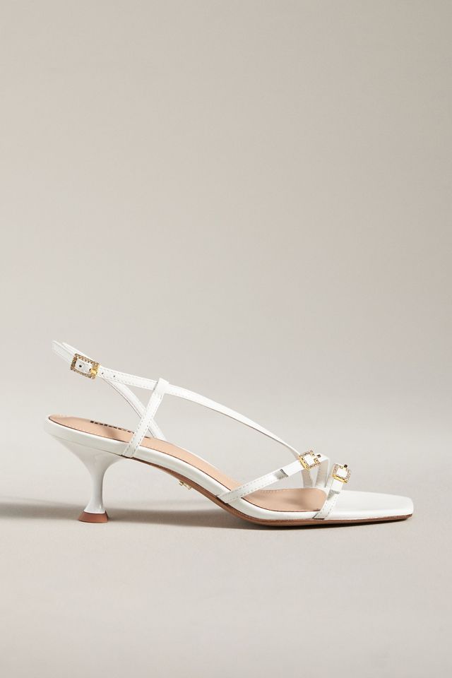 Anthropologie Lola Cruz Pointed-Toe Lace Bow Heels