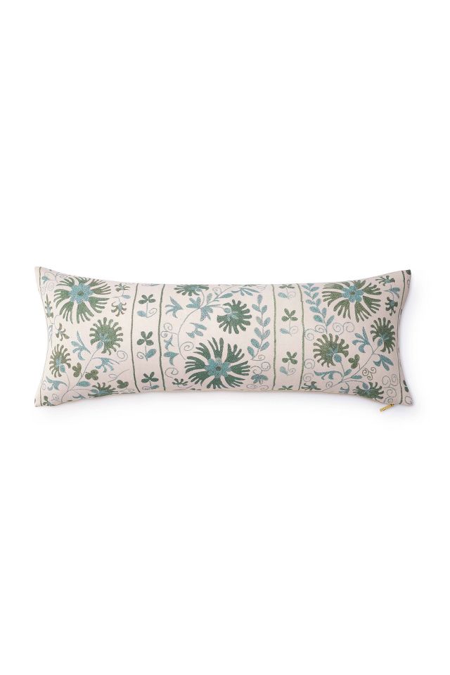 St. Frank Teal Vines Suzani Decorative Pillow