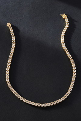 By Anthropologie Modern Tennis Necklace In Gold