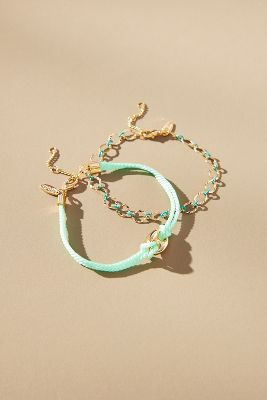 Shop By Anthropologie Stacking Bracelets, Set Of 2 In Blue