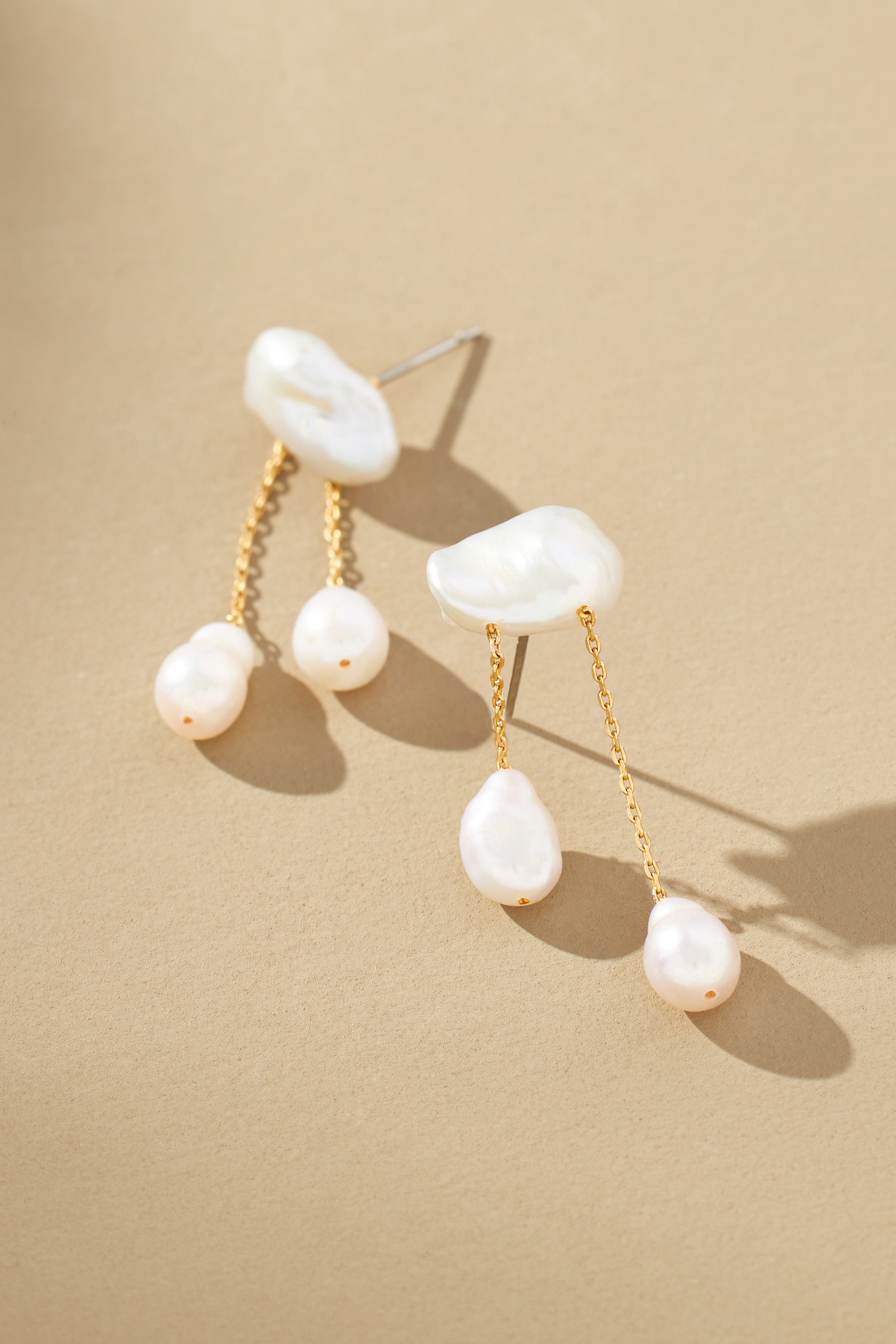 Cloud Pearl Drop Earrings