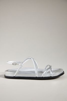 Shop Jeffrey Campbell Empress Strappy Sandals In Silver