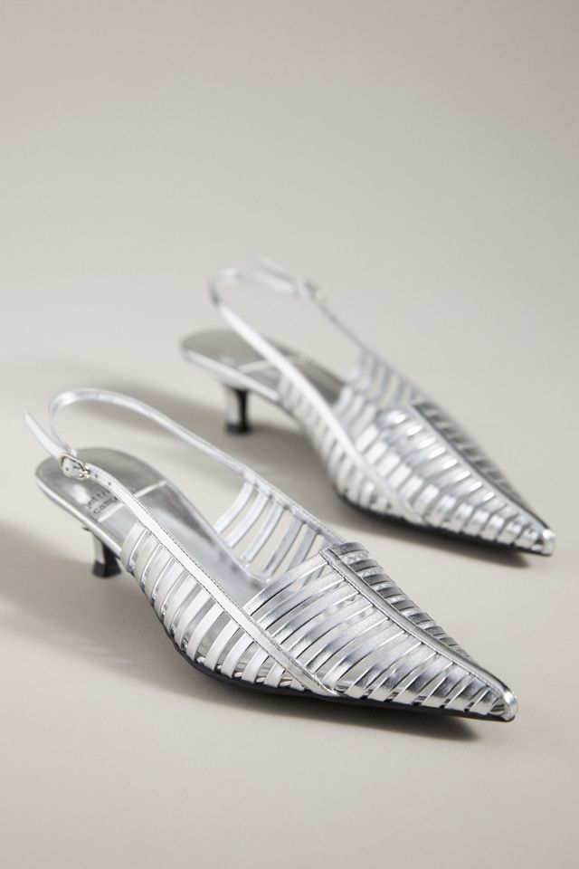 Jeffrey Campbell Striper Slingback Heels #1