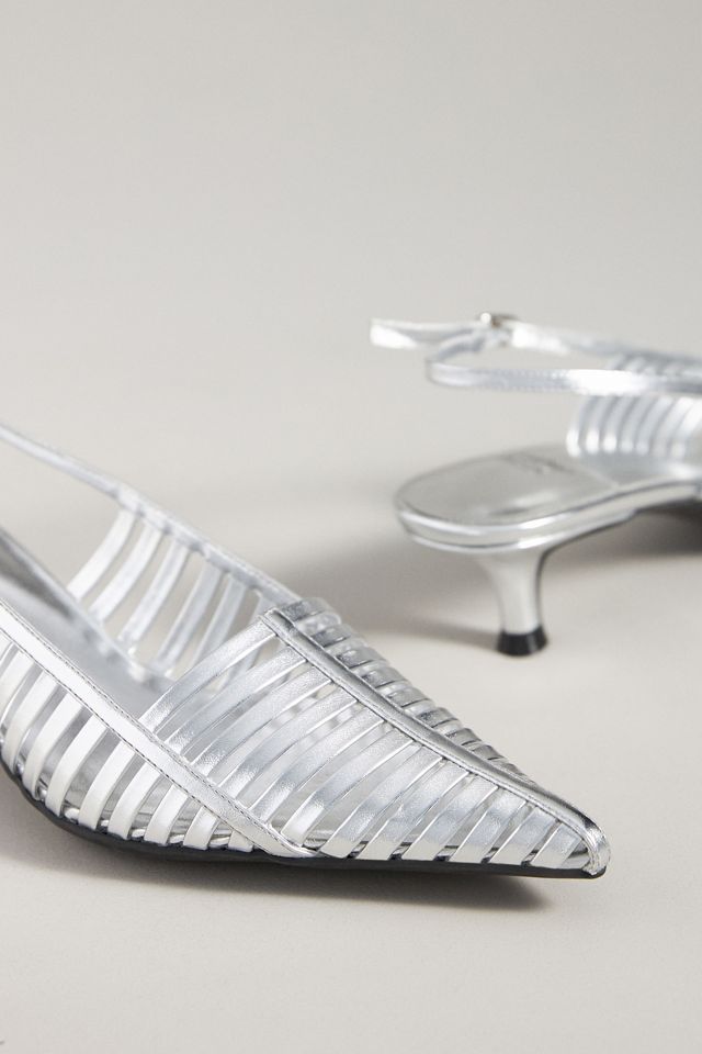 Jeffrey Campbell Striper Slingback Heels #2