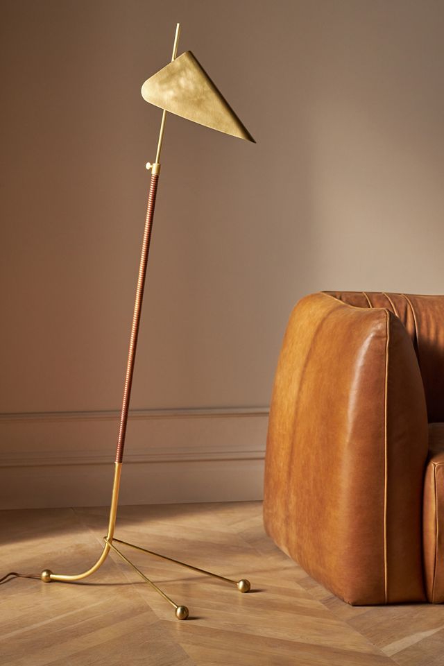 Moresby Brass Floor Lamp #1