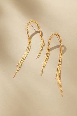 Shop By Anthropologie Slinky Waterfall Drop Earrings In Gold