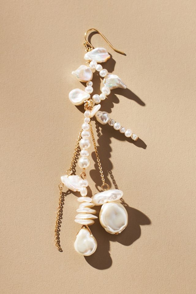 XL Boho Pearl Drop Earrings #1