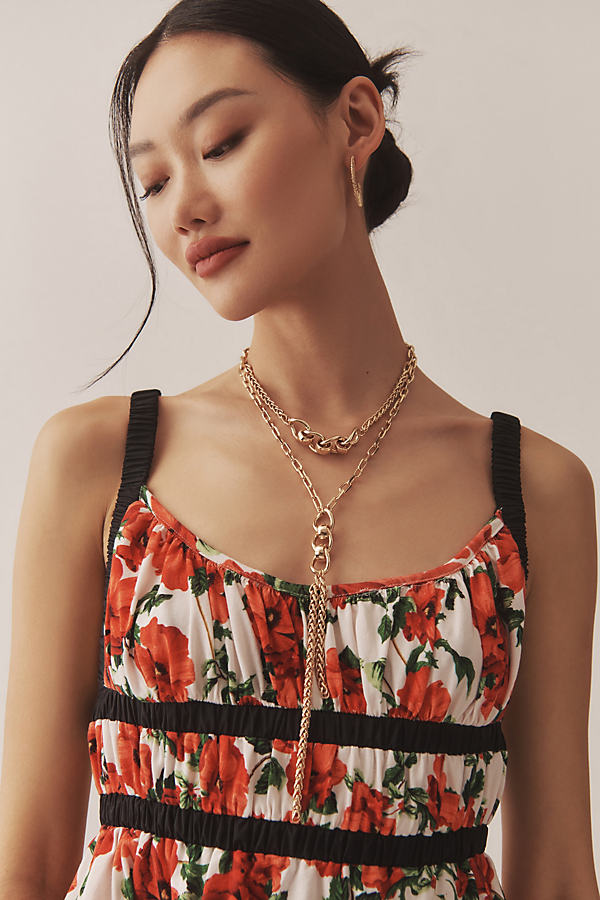 Layered Y-Neck Chain Necklace