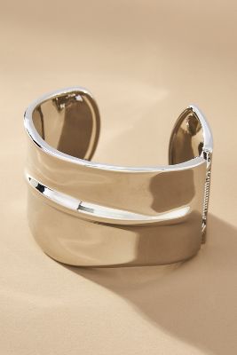 By Anthropologie Mod Hinge Bangle Bracelet In Silver