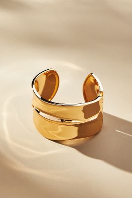 By Anthropologie Mod Hinge Bangle Bracelet In Gold