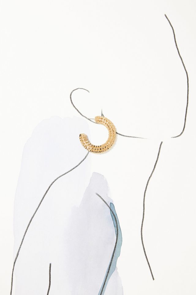 Basketweave Hoop Earrings #2