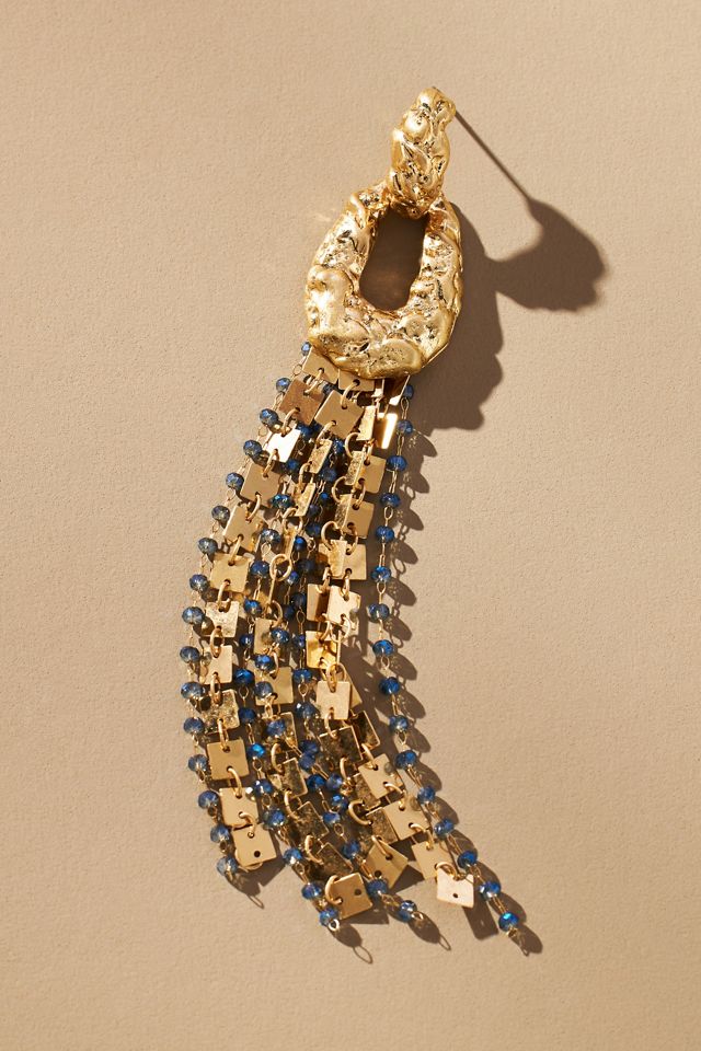 Boho Twisted Fringe Drop Earrings #1