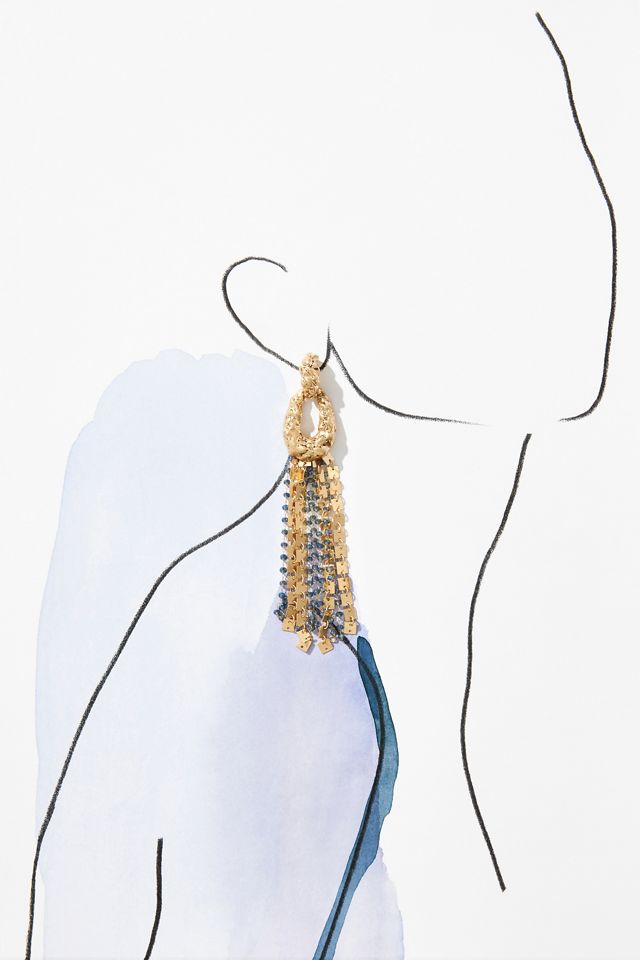 Boho Twisted Fringe Drop Earrings #2