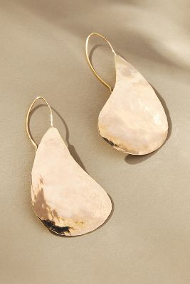 By Anthropologie Gold-plated Pear-shaped Drop Earrings