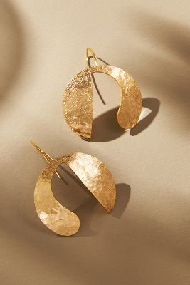 By Anthropologie Boho Abstract Drop Earrings In Gold