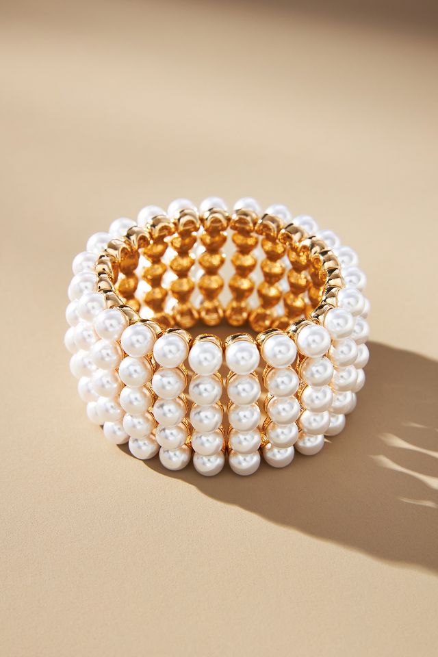 Pearl cuff deals bracelet