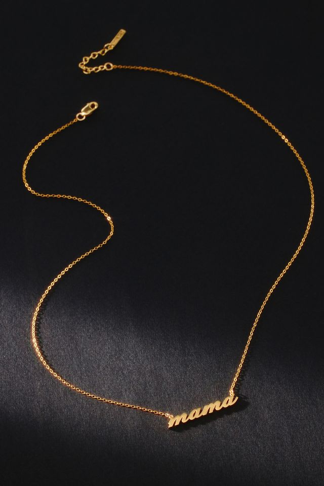 Thatch 14k Gold Mama Script Necklace | Anthropologie