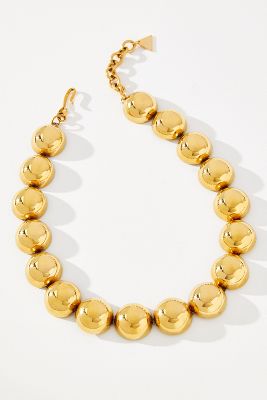 Shop By Anthropologie Round Metal Collar Necklace In Gold