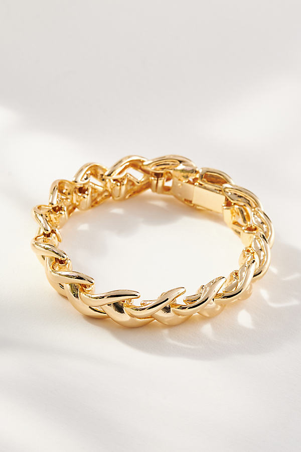 By Anthropologie Loop Chain Link Bracelet In Gold