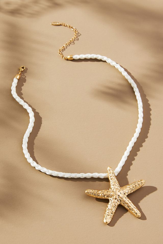 Starfish Pendant Cord Necklace #1