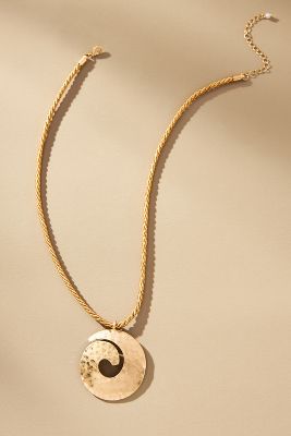By Anthropologie Swirl Pendant Rope Chain Necklace In Gold