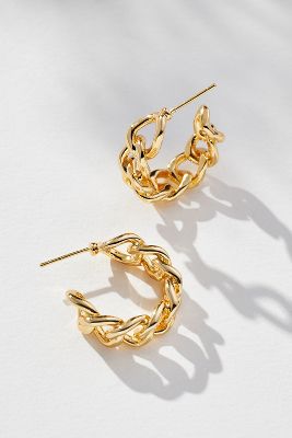 Shop By Anthropologie Nautical Rope Hoop Earrings In Gold