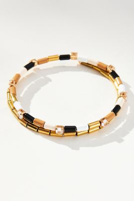 Shop Baublebar Beaded Spiral Bracelet In Beige