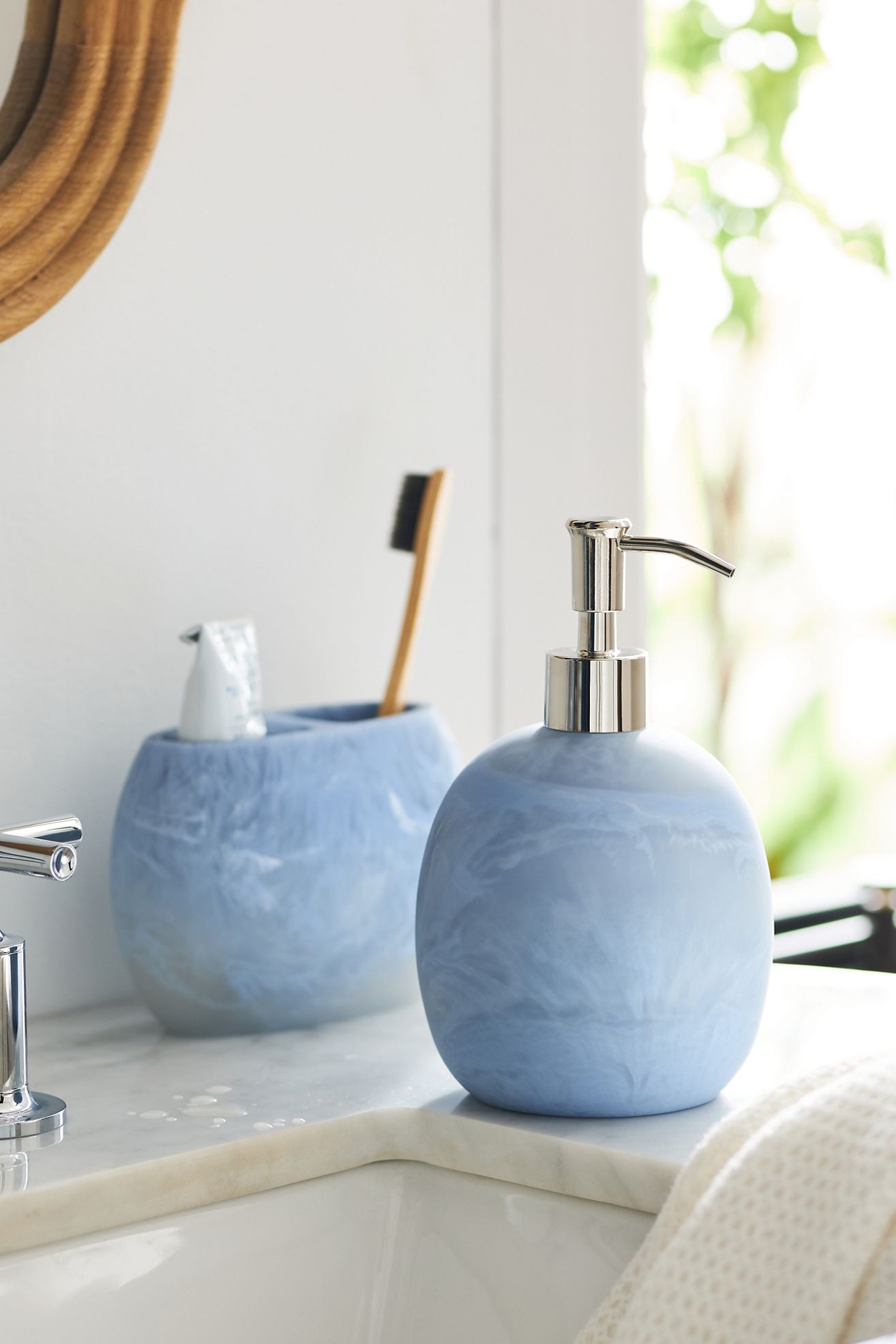 Luna Soap Dispenser - Blue, One Size