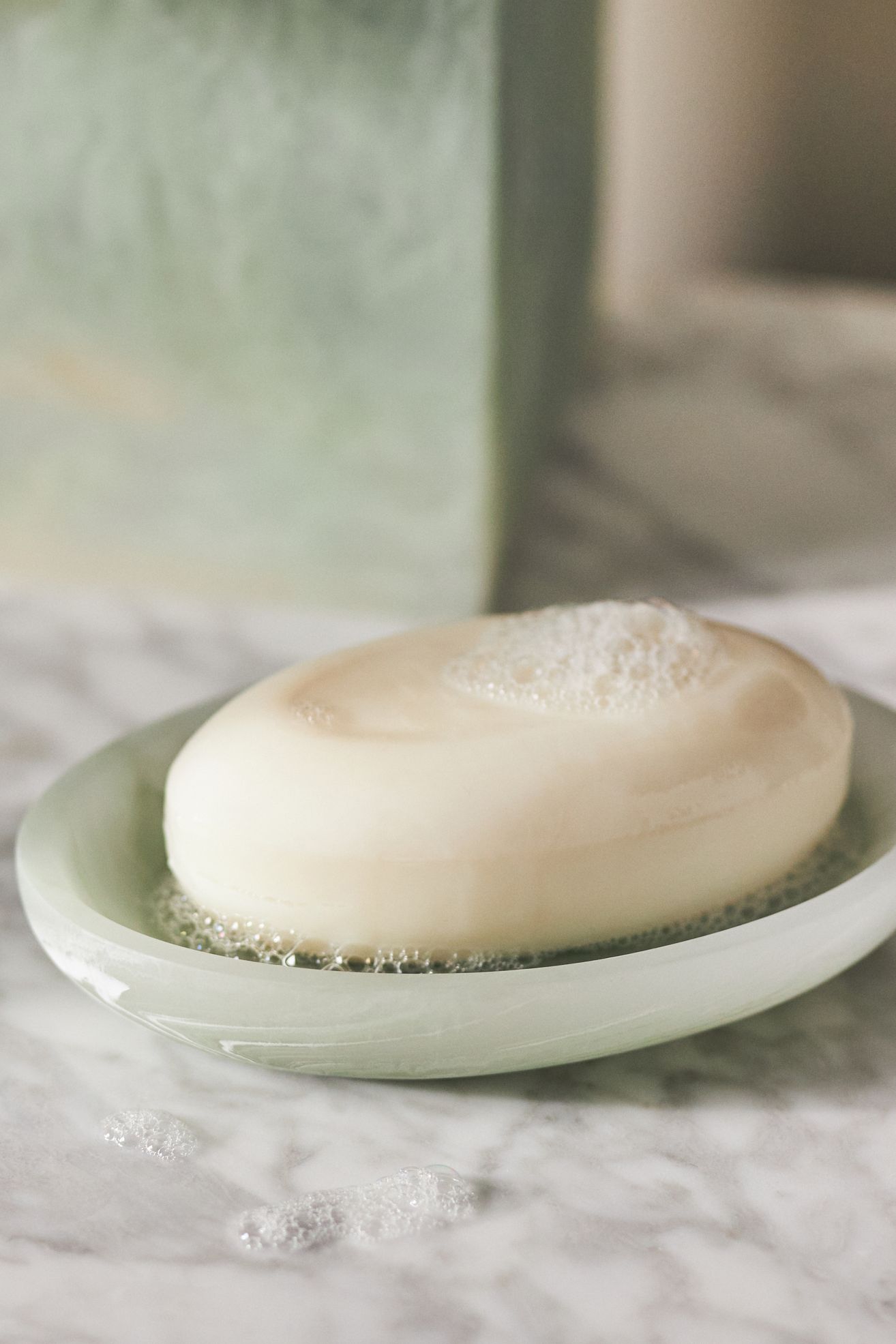 Luna Soap Dish - Green, One Size