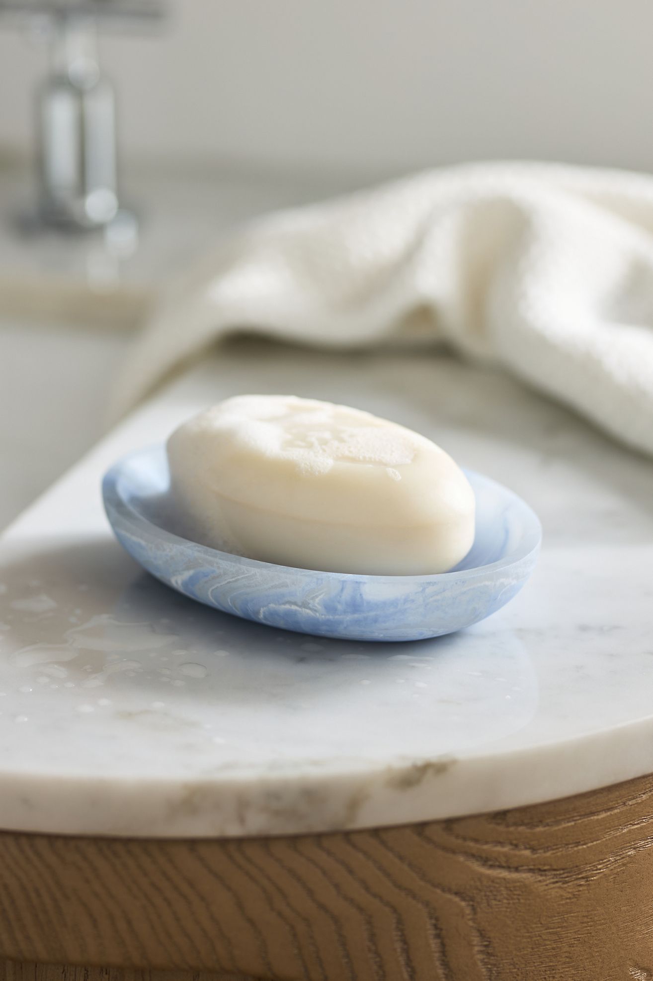 Luna Soap Dish - Light Blue, One Size