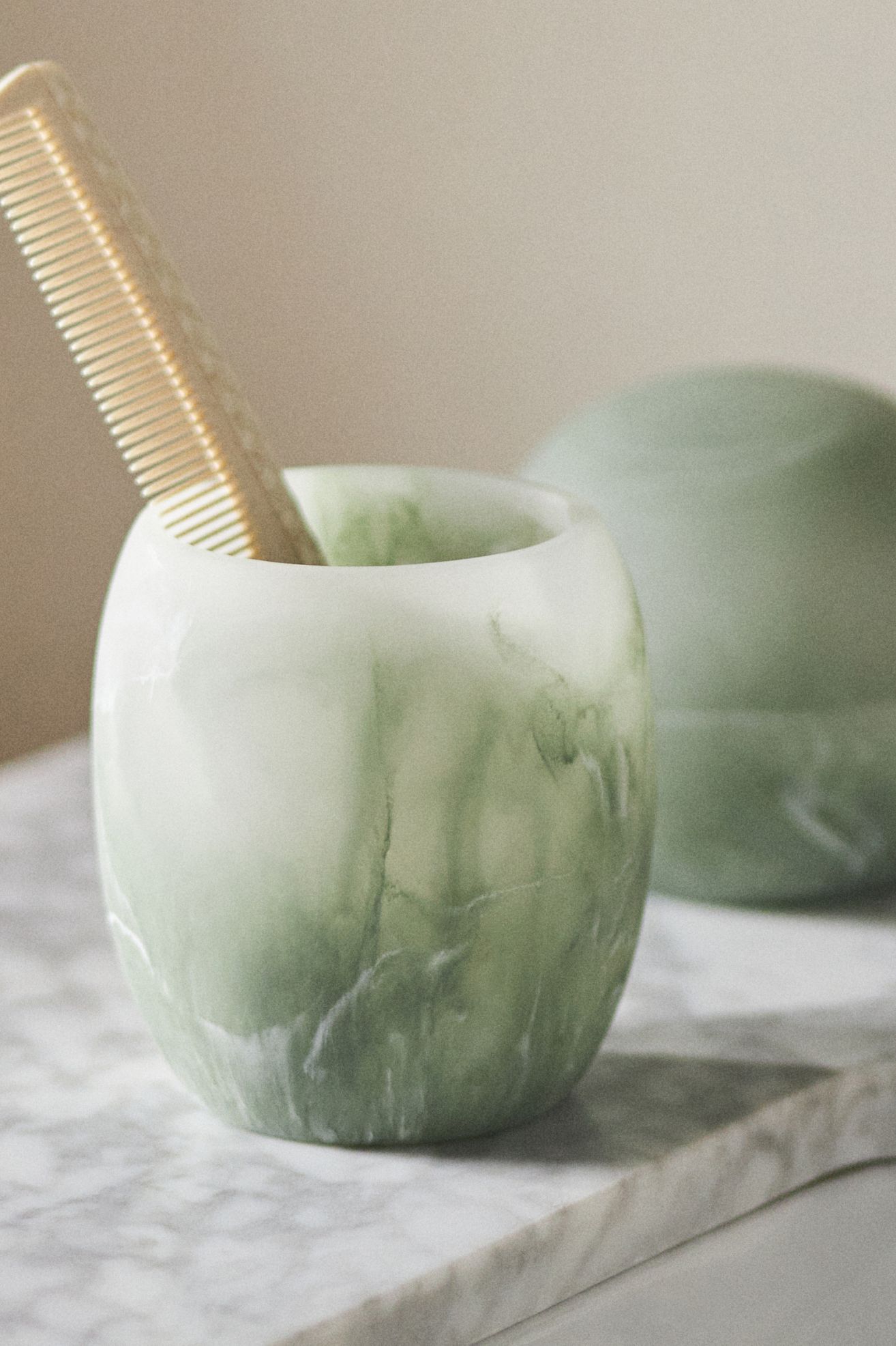 Luna Bath Tumbler - Green, One Size