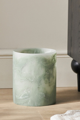 Anthropologie Luna Waste Basket In Green