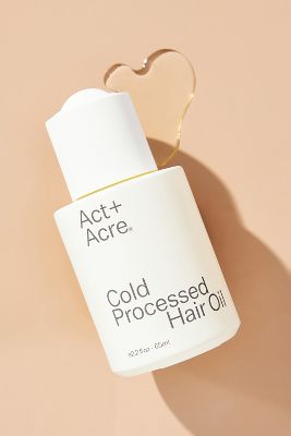 Shop Act+acre Cold Processed 5% Argan Repair Hair Oil In White