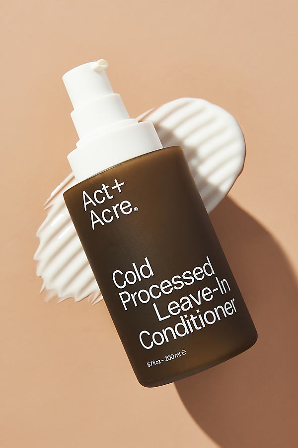 Act+acre Cold Processed 2% Squalene Anti-frizz Leave-in Conditioner In White