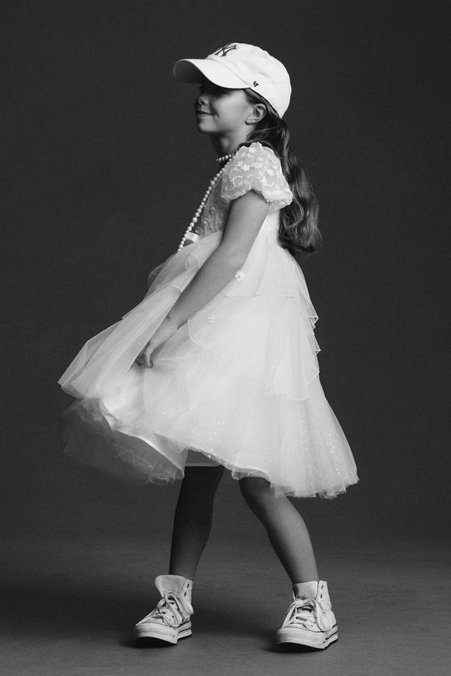 Princess Daliana Tulle Floral Bow Dress #4