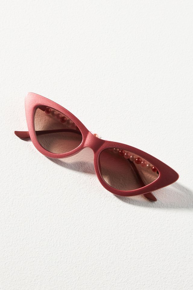 Chain Arm Cat-Eye Sunglasses #1